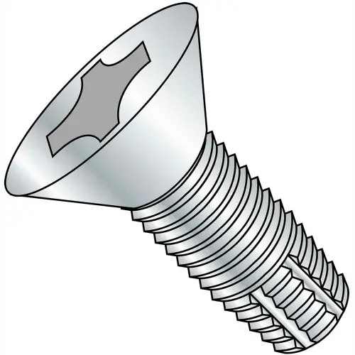 1/4-20X2 1/2 Phillips Flat Thread Cutting Screw Type F Fully Threaded Zinc Bake, Pkg of 800 Latest