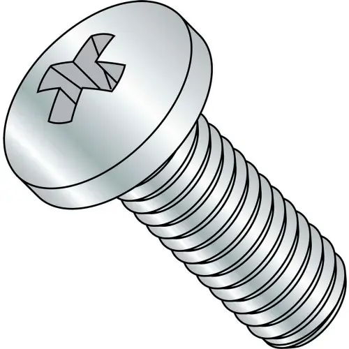 Free Returns 1/4-20X3/4 Phillips Pan Machine Screw Fully Threaded Zinc, Pkg of 3000