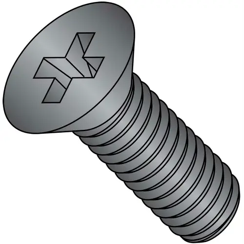 Hot Deal 10-24X3 Phillips Flat Machine Screw Fully Threaded Black Oxide, Pkg of 750