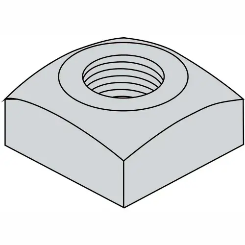 Budget 1/2-13 Regular Square Nut Hot Dipped Galvanized, Pkg of 300