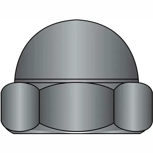 Seasonal Sale 1/2-13 Two Piece Low Crown Cap Nut Black Oxide, Pkg of 250