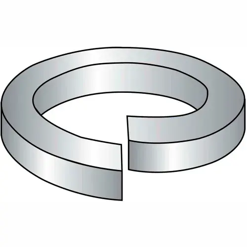 Authentic Split Lock Washer - 1/4" - Steel - Thru Hardened - Zinc Yellow, Pack of 100