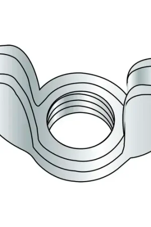 Luxury Wing Nut, Cold Forged, 8-32, Type A, Light Series, Low Carbon Steel, Zinc CR+3, UNC, Pack of 100