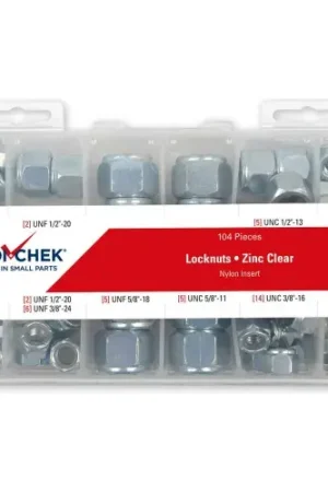 Grab Now Lock Nut Fine Thread Zinc Assortment 104 Piece