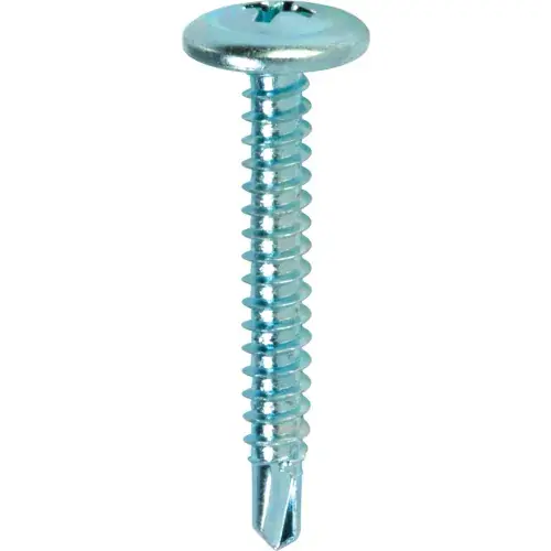 Professional Grade Lath Screw - 8 x 1" Modified Thin Truss Head Drill Point (TEK) - Steel - Zinc - Box of 100