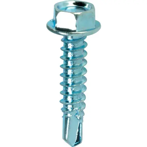 Limited Time Self-Drilling Screw - 10 x 1-1/2" - Hex Washer Head Teks Point - Zinc Plated - Box of 100