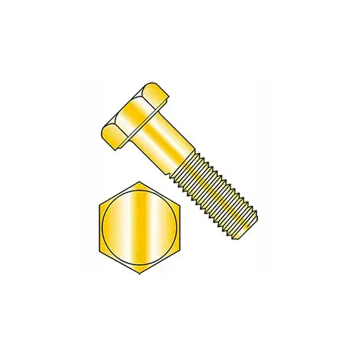 Hex Head Cap Screw - M16 x 2.0 x 120mm - Steel - Zinc Yellow - Class 10.9 - DIN 931 - Pkg of 10 Price Drop