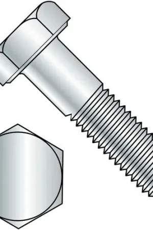 Must Have Hex Head Cap Screw - M12 x 1.25 x 80mm - Steel - Zinc Clear - Class 8.8 - DIN 960 - Pkg of 25