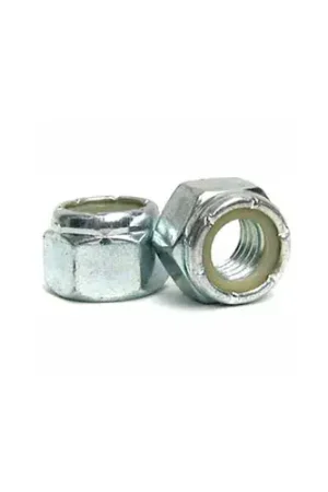 M6 x 1.0 Nylon Insert Lock Nut - Steel - Zinc - DIN 125B - Class 8.8 - Pkg of 100 Today Only