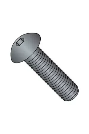 High Quality M6 x 1.0 x 20mm Button Socket Cap Screw - Steel - Black Oxide - DIN 125B - Class 10.9 - Pkg of 100