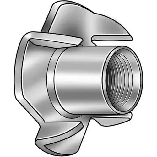M8 Low Carbon Steel T- Nut (4-Prong) - Zinc Plated - Package Quantity 100 Holiday Sale
