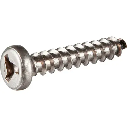 Crafted 8A x 1-1/2" Security Tri-Wing Sheet Metal Screw - Pan Head - 18-8 Stainless Steel - Pkg of 100