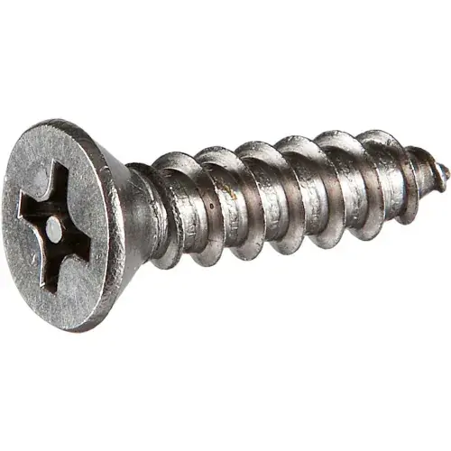 Professional Grade 14 x 3" Tamper-Proof Security Sheet Metal Screw - Flat Phillips Head - 18-8 Stainless Steel - 50 Pk