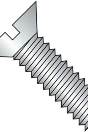 1/4-20 x 3/8" Machine Screw - Flat Head - Slotted - Steel - Zinc CR+3 - FT, Pack of 100 Authentic