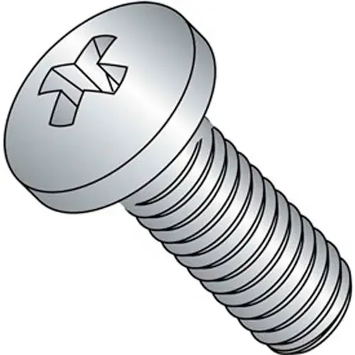 Same Day Shipping 6-32 x 1" Machine Screw - Pan Head - Phillips - Steel - Zinc CR+3 - FT, Pack of 100