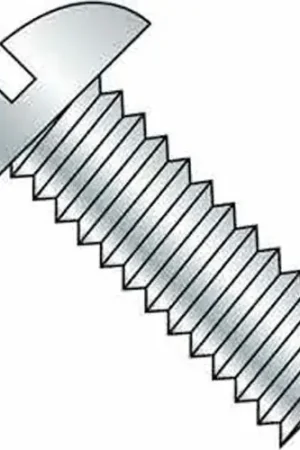 10-24 x 2" Machine Screw - Round Head - Slotted - Steel - Zinc CR+3 - FT, Pack of 100 Certified