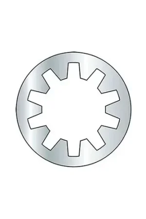7/16" Internal Tooth Lock Washer - Grade 2 - Steel - Zinc - Pkg of 100 Authentic