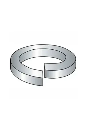10 Split Lock Washer - .2/.193" I.D. - .047" Thick - Steel - Zinc - Grade 2 - Pkg of 100 Professional Grade