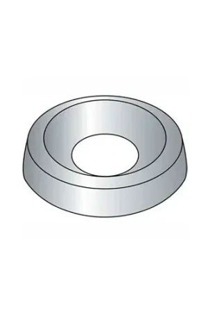 Special Offer 12 Countersunk Finishing Washer - .307/.267" I.D. - Steel - Nickel Plated - Grade 2 - 100 Pk