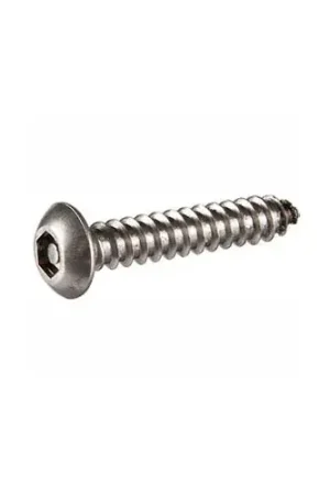8AB x 2" Security Sheet Metal Screw - Button Hex Socket Head - 302HQ/18-8 Stainless Steel - 100 Pk Mega Sale