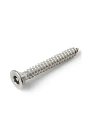 12AB x 1" Security Sheet Metal Screw - Flat Hex Socket Head - 302HQ/18-8 Stainless Steel - 100 Pk Limited Offer