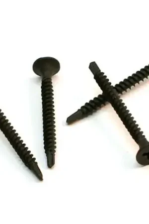 Budget 8 x 3" Drywall Screw - Phillips Bugle Head - Black Phosphate - TEK Self-Drilling Point - Pkg of 200