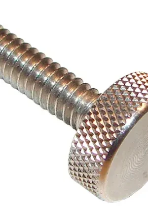 High Quality Precision Thumb Screw - 10-24 - 3/4" Thread - 3/8" Head Dia. - 3/16" Head H - SS - Pkg of 5
