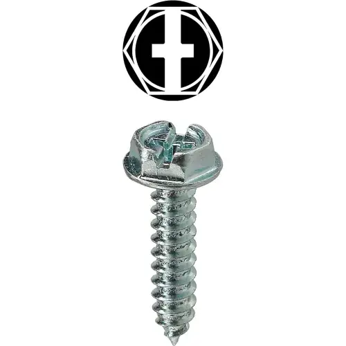Get Yours L.H.Dottie® Sheet Metal Screw, Phillips/Slotted, Hex Washer Head, 10 x 2-1/2", 100 Pack