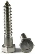 Instant Buy 5/16" X 6-1/2" Hex Head Lag Screws 18/8 Stainless Steel (1 / Pkg.)