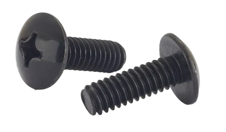 8-32 X 1" Machine Screws Truss Head Phillips Drive 18/8 Stainless Steel Black Oxide (3000/Pkg.) Instant Buy