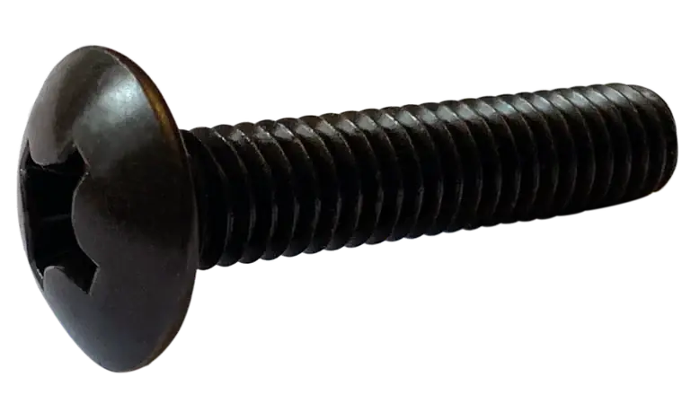8-32 X 3/8" Machine Screws Truss Head Phillips Drive Steel Black Zinc (10000/Pkg.) Final Sale