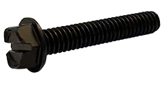 10-32 X 3/4" Machine Screws Indented Hex Head Slotted Drive Steel Black Oxide (5000/Pkg.) Cheap