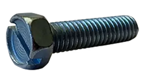 Discount 6-32 X 1-1/4" Machine Screws Indented Hex Head Slotted Drive Steel Zinc Plated (7000/Pkg.)