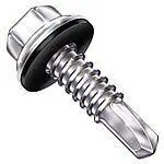 Same Day Shipping 1/4"-14 X 1-1/4" Self-Drilling Screws Hex Washer Head Bonded Washer Point Type 3 Steel ProCorr Coated (750/Pkg.)