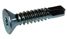Mega Sale 10-16 X 1-1/4" Self-Drilling Screws Flat Head Six Lobe Drive Point Type 3 Steel Zinc Plated (4000/Pkg.)