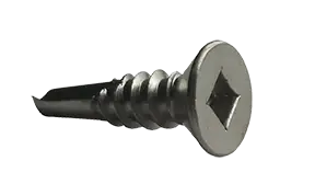 Clearance 8-18 X 2" Self-Drilling Screws Flat Head Square Drive Point Type 2 410 Stainless Steel (1000/Pkg.)