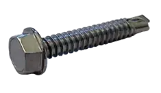 Bargain 12-14 X 1-1/4" Self-Drilling Screws Hex Washer Head Point Type 3 410 Stainless Steel (3000/Pkg.)