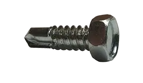 Affordable 5/16"-12 X 1" Self-Drilling Screws Indented Hex Head Point Type 2 Steel Zinc Plated (1000/Pkg.)
