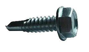 Affordable 8-18 X 3/8" Self-Drilling Screws Indented Hex Washer Head Point Type 2 Steel Zinc Plated (10000/Pkg.)
