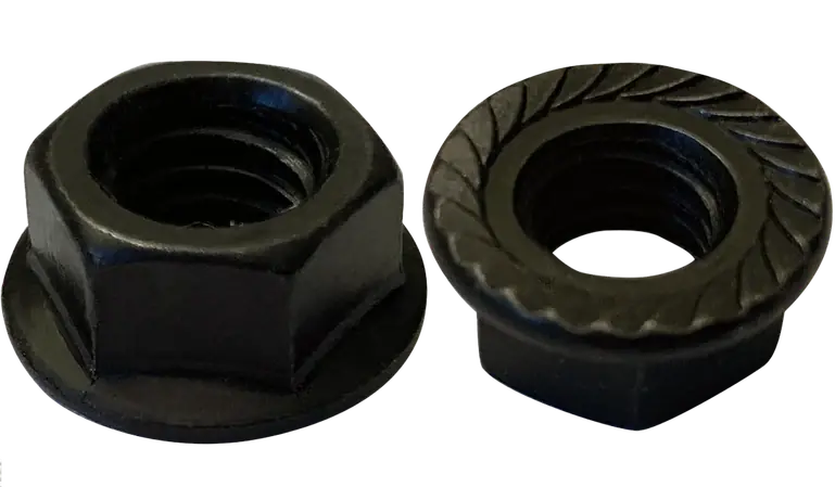 One Day Deal 5/16"-18 Lock Nuts Serrated Flange Case Hardened Steel Black Oxide (1500 / Pkg.)