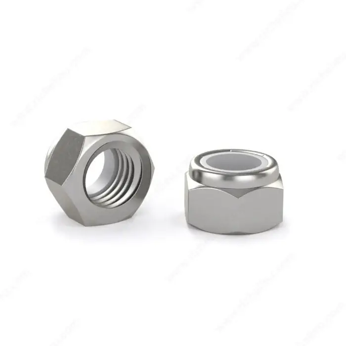 Holiday Sale 7/8"-14 Lock Nuts Nylon Insert Waxed 18/8 Stainless Steel (10 / Pkg.)