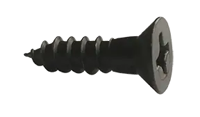 One Day Deal 12 X 3" Wood Screws Phillips Drive Flat Head Steel Black Oxide & Oil (600 / Pkg.)