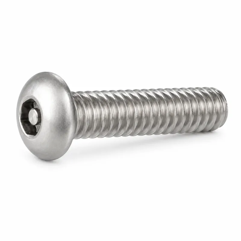 1/2-13 X 2" Tamper Resistant Button Head Cap Screws Pin-In Socket Drive 18/8 Stainless Steel (10 / Pkg.) Direct From Factory