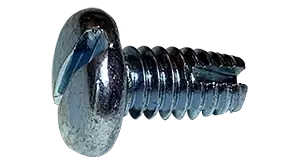 6-32 X 1/4" Type 1 Thread Cutting Screws Pan Head Slotted Drive Steel Zinc & Bake (10000 / Pkg.) Clearance