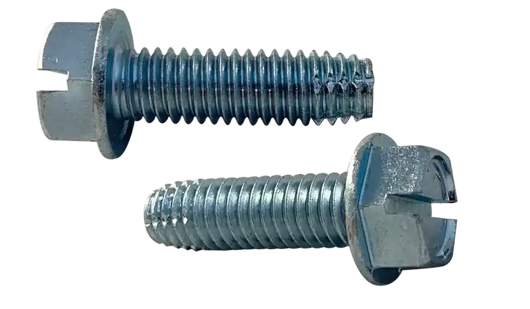 Time-Limited 10-24 X 3/8" Type F Thread Cutting Screws Indented Hex Washer Head Slotted Drive Steel Zinc & Bake (10000 / Pkg.)