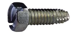 8-32 X 1/2" Type F Thread Cutting Screws Indented Hex Head Slotted Drive Steel Zinc & Bake (10000 / Pkg.) New Release