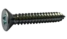 14 X 3" Type AB Self Tapping Sheet Metal Screws Flat Head Phillips Drive Steel Zinc & Bake (700/Pkg.) Direct From Factory
