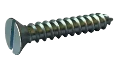 6 X 3/8" Type AB Self Tapping Sheet Metal Screws Flat Head Slotted Drive Steel Zinc & Bake (10000/Pkg.) Secure Checkout
