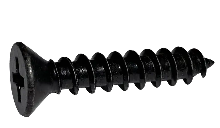 6 X 7/16" Type AB Self Tapping Sheet Metal Screws Flat Head Phillips Drive Steel Black Oxide (10000/Pkg.) Bargain