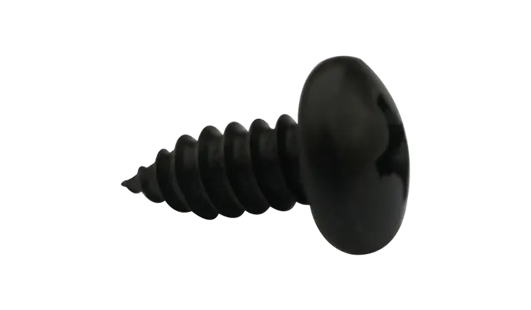 6 X 1" Type AB Self Tapping Sheet Metal Screws Pan Head Phillips Drive Steel Black Zinc & Bake (9000/Pkg.) One Day Deal